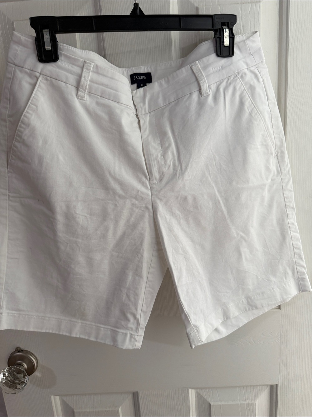 J. Crew White Cotton Chino Shorts